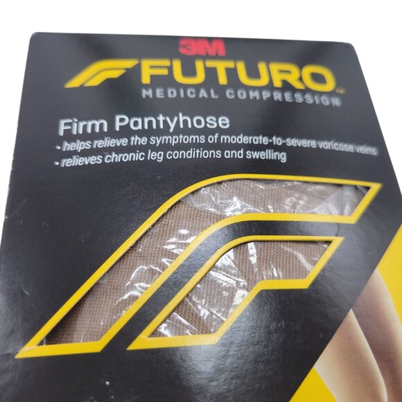 3M Futuro Firm Compression Pantyhose Plus Size 20-30 mmHg Nude Relief For Varico - Picture 5 of 10